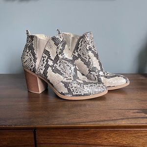 Snakeskin Booties